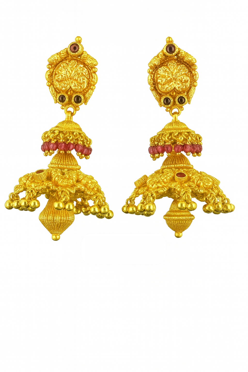 Frame 120 Gold Temple Jhumka - Image 1